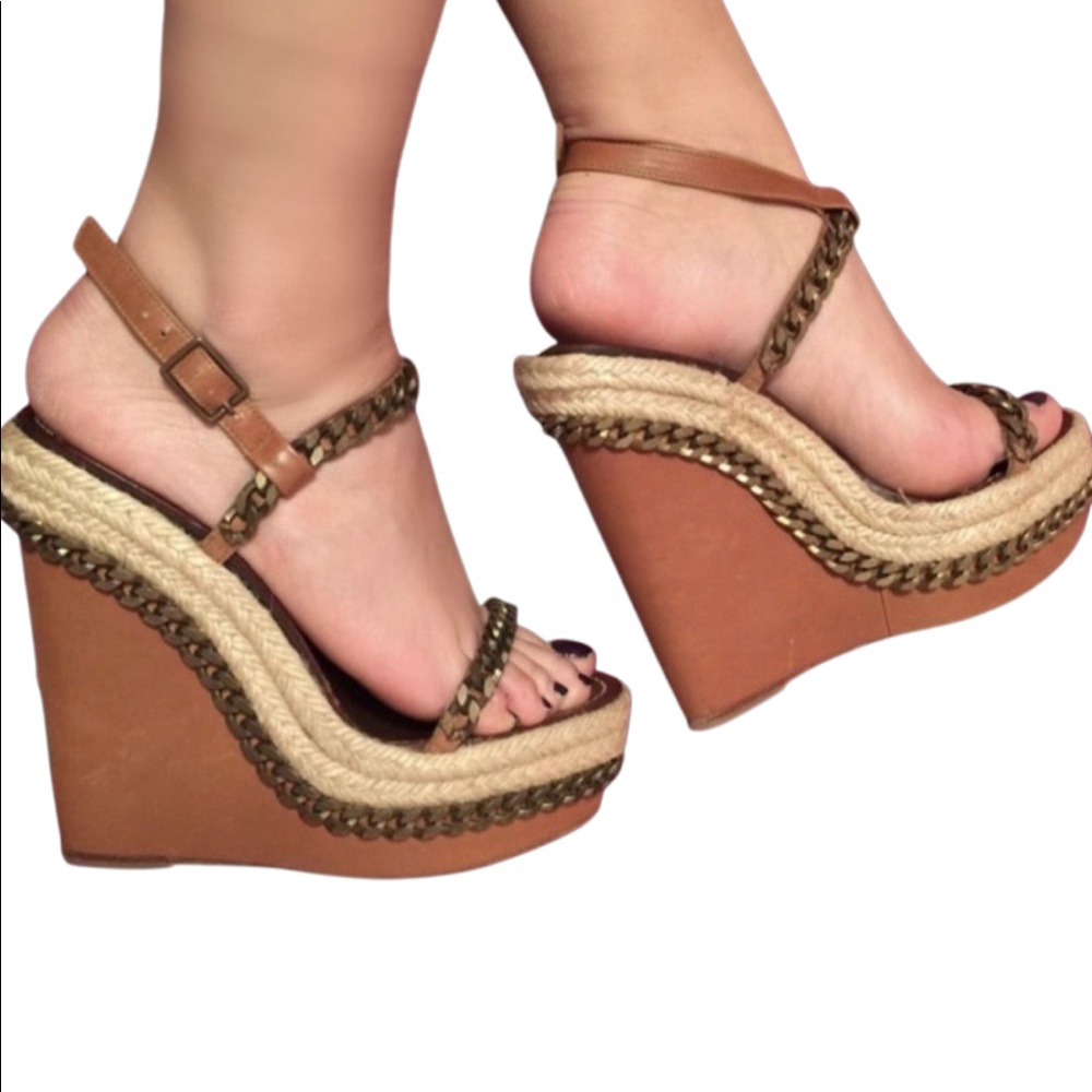 Christian Louboutin Wedges with Chain 36